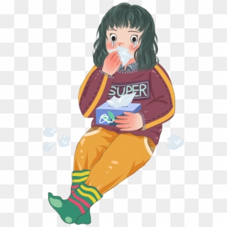 Painted Girl Child Cartoon Character Png And Psd - ตัว การ์ตูน คน อ้วน, Transparent Png