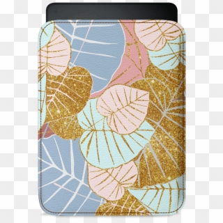 Dailyobjects Floral Gold Real Leather Sleeve Case Cover, HD Png Download
