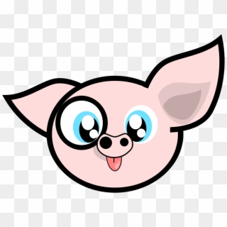 Crazy Animal Clipart At Getdrawings - Cute Pigs Face Cartoon, HD Png Download