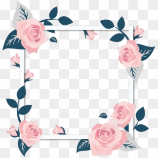 Khung Góc Hoa Hồng Stickers Png Frame Flower Flowers - Transparent Transparent Png Rose Frame Flowers, Png Download
