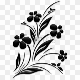 Free Png Download Flower Design Black And White Png, Transparent Png