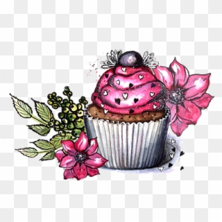 Cupcake, Figure, Delicious, Bakery, Baking, Cream, HD Png Download