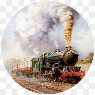 Steam Trains Of The World 4 - Paintings Of Steam Trains, HD Png Download