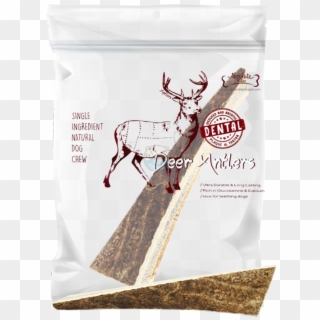 Absolute Bites Half Deer Antlers Dental Chew - Deer Antler Dog Chew Packaging, HD Png Download