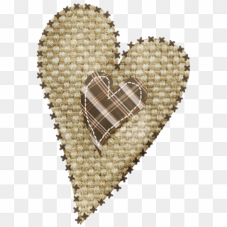 Burlap Heart Clipart - Country Heart Png, Transparent Png