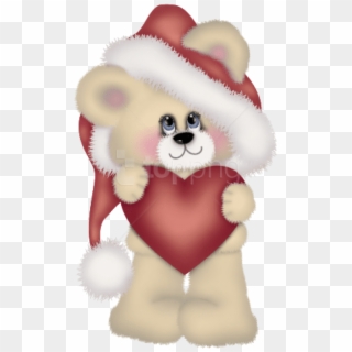 Free Png Transparent Christmas Cute Bear Png - Feliz Natal Com Ursinho, Png Download