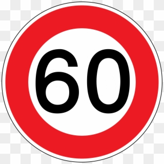 Maximum Speed Limit 60km-ht Pw03 R1 41 - Traffic Sign, HD Png Download