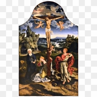 Joos Van Cleve Crucifixion - Joos Van Cleve Capodimonte, HD Png Download