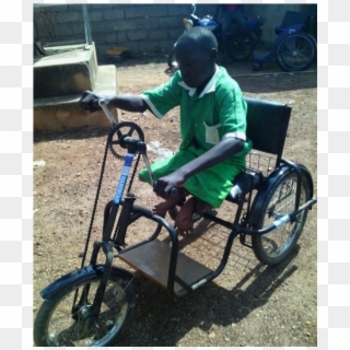 Emmanuel On His Tricycle In South Sudan In, HD Png Download