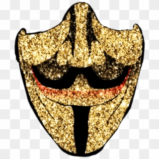 #mask #vendetta #guyfawkes #remixit #gold #guccigang - Emblem, HD Png Download