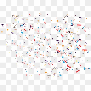 30th-confetti - Blue And Red Confetti Png, Transparent Png