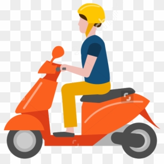 Scooter Clipart Couple, HD Png Download