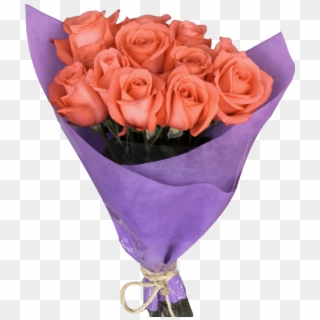 Diy 12 Orange Roses Bouquet Magnaflor - Bouquet, HD Png Download