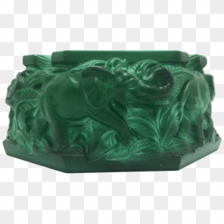 Malachite Elephant Ashtray In The Style Of Schlevogt - Indian Elephant, HD Png Download