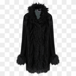 Himalia Coat Black Texture X Iris - Fur Clothing, HD Png Download
