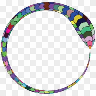 Free Clipart Of A Colorful Snake Forming A Round Frame, HD Png Download