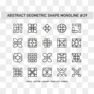 Abstract Geometric Shape Monoline, HD Png Download