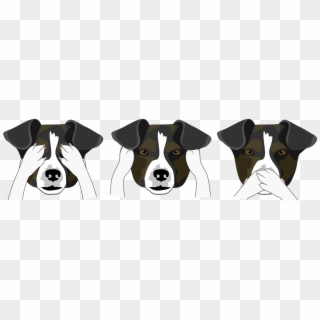 Dogs Heads Funny - Hear No Evil See No Evil Dogs, HD Png Download