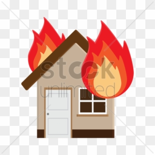 Burning House Cartoon - Cartoon House Burning Down, HD Png Download