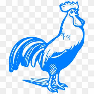 Rooster Chicken Crow - Rooster Blue, HD Png Download