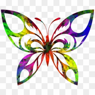 Tribal Clipart At Getdrawings - Tribal Butterfly Color, HD Png Download