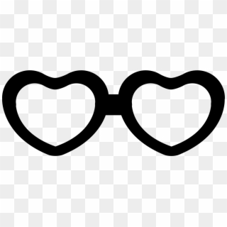 Heart Shaped Eyeglasses Comments - Heart Shape Eyeglasses Clip Art, HD Png Download