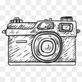 Digital Camera Clipart Camera Drawing - Transparent Background Drawn Camera, HD Png Download