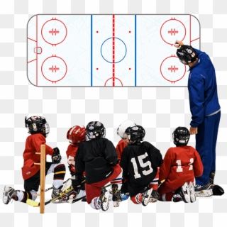 Coach Teach Hockey Player, HD Png Download