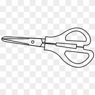 Line Art Drawing Scissors Black And White Tool, HD Png Download