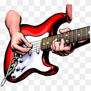 Vector Illustration Of Hands Playing The Electric Fender, HD Png Download