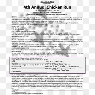 2016 Chicken Run Application, HD Png Download