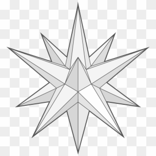 12 Point 3-d Paper Star, HD Png Download