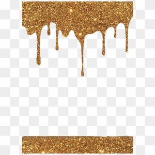#frame #overlay #gold #glitter #sparkle #dripping #drips, HD Png Download