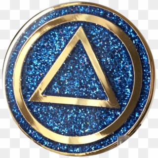 Aa Circle Triangle Logo Reflex Blue Glitter Gold Plated, HD Png Download