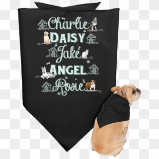 Pet Names With Their Pet Home Dog Bandana, HD Png Download