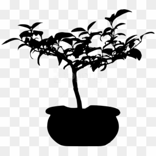 Free Png Bonsai Silhouette Png Images Transparent - Houseplant Silhouette, Png Download