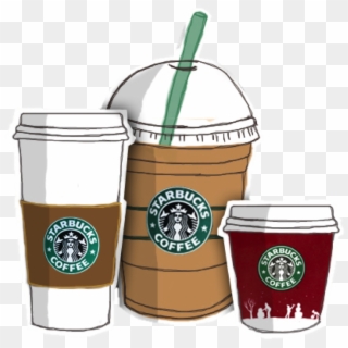 Coffee Frappuccino Starbucks Drawing Download Free - Starbucks Iced Coffee Drawing, HD Png Download