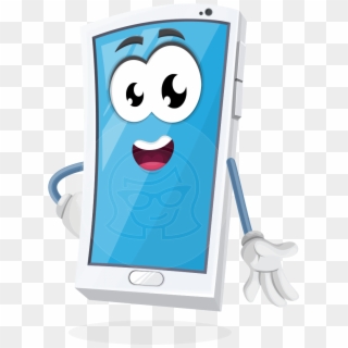 Mobile Phone Cartoon Vector Character, HD Png Download