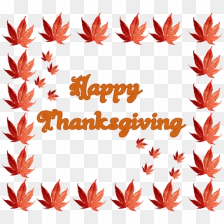 Thanksgiving Greeting With Fall Leaves, HD Png Download