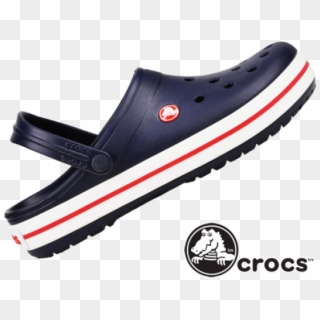 ~crocs Navy Crocband Sandal White Sole - Crocs With White Sole, HD Png Download