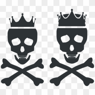 Skull Clipart Queen - King And Queen Skull, HD Png Download
