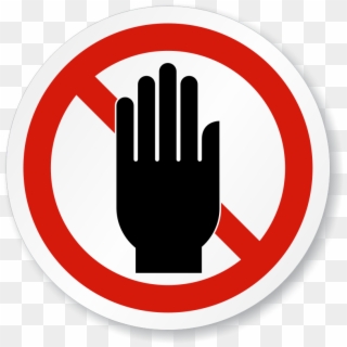 Do Not Obstruct Stay Clear Iso Prohibition Sign, Sku - Don T Touch Icon Png, Transparent Png