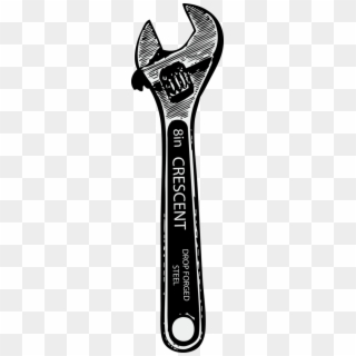 Adjustable Crescent Wrench Vector Clip Art, HD Png Download