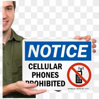 Notice Cellular Phones Prohibited Sign - No Camera No Mobile Phone, HD Png Download