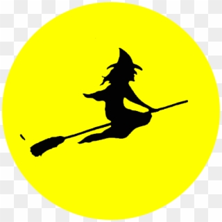 Clip Arts Related To - Witch On Broom Svg, HD Png Download