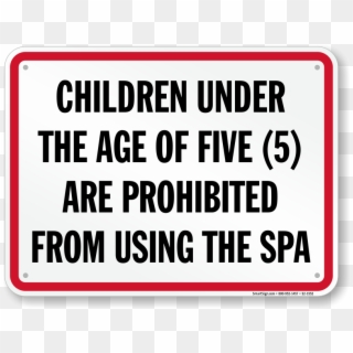 Children Prohibited From Using Spa Pennsylvania Sign - Circle, HD Png Download