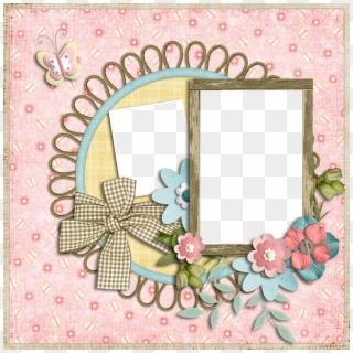 B *✿* Printable Frames, Scrapbook Page Layouts, Scrapbook - Baby Shower Invite With 4d Baby, HD Png Download