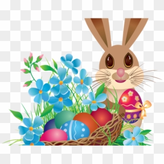 Easter Basket Bunny Png Transparent Images - Easter, Png Download