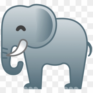 Happy Elephant Emoji - Elephant Face Emoji, HD Png Download