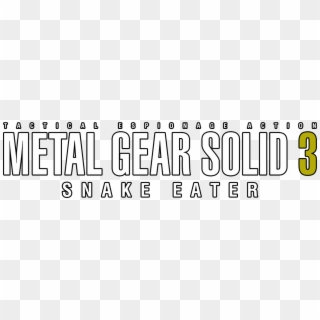 Metal Gear Solid - Metal Gear Solid 3 Snake Eater Logo, HD Png Download